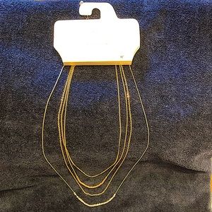 Lauren Conrad 16” 4-Stand Necklace Goldtone